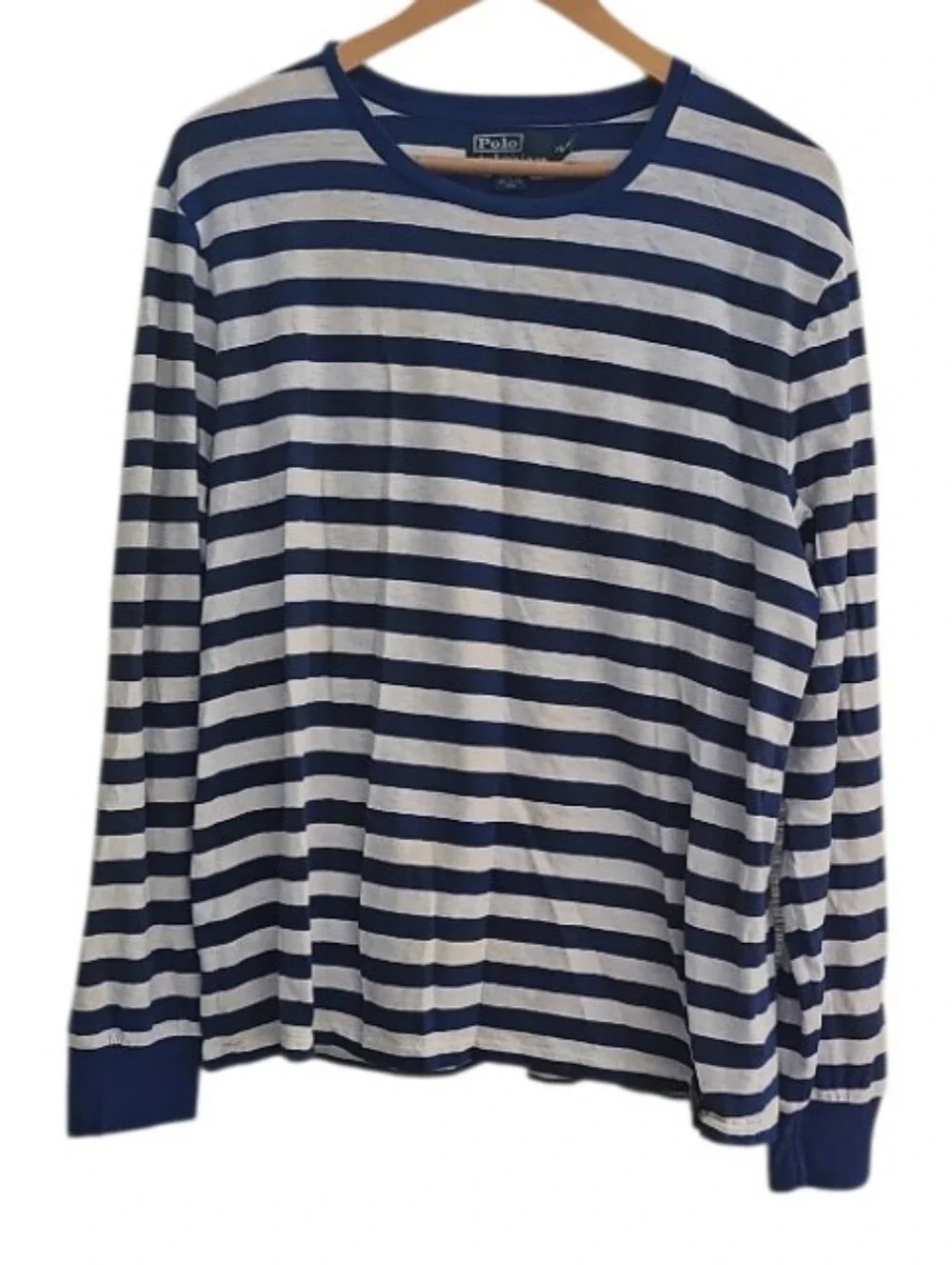 Vintage Sailor Merchant Polo Ralph Lauren Stripe Shirt XL Nautical Cotton Sailor